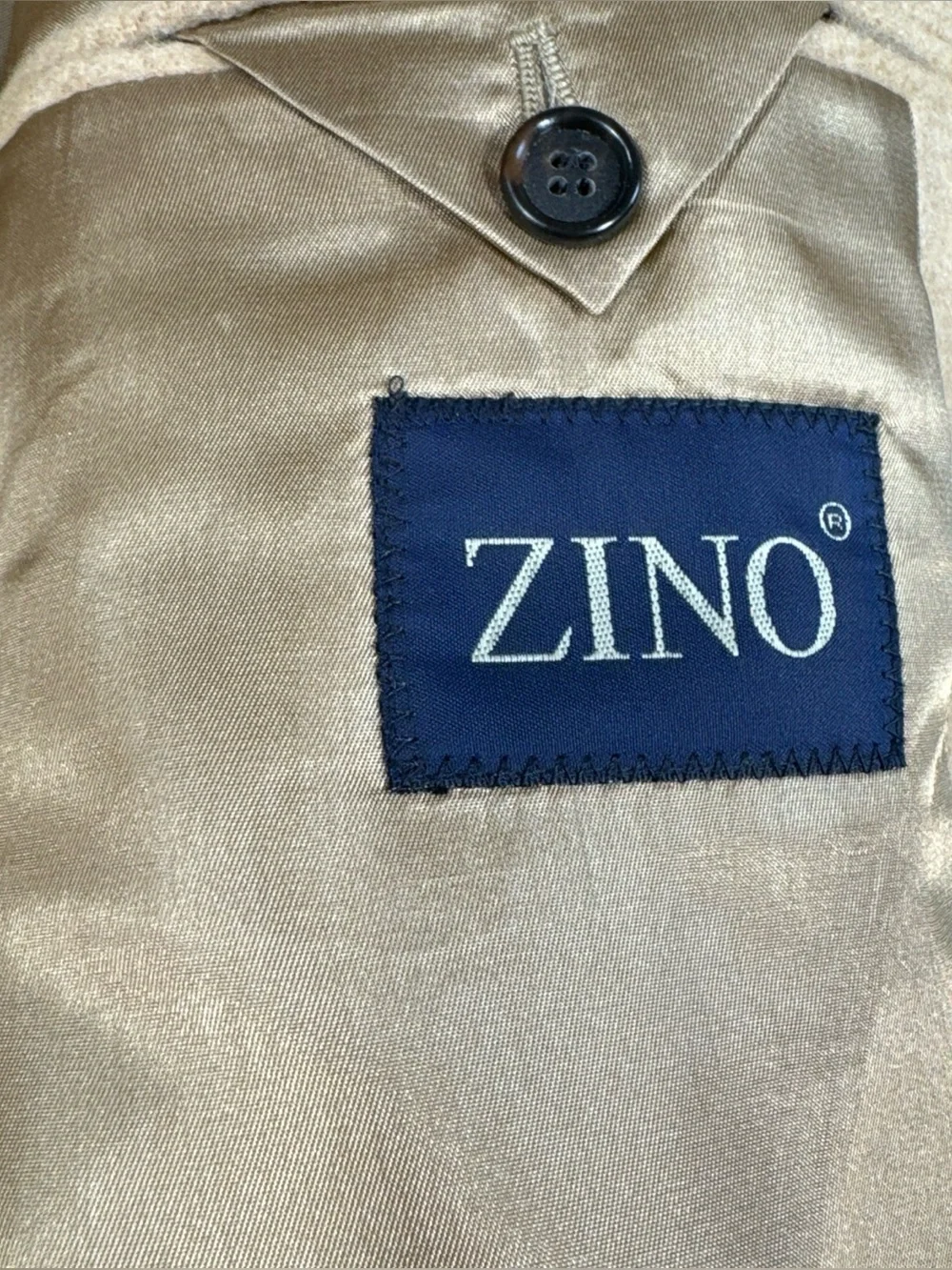 Zino Men's 100% Camel Hair Sports Coat Size 48 Regular Light Brown Blazer 48R